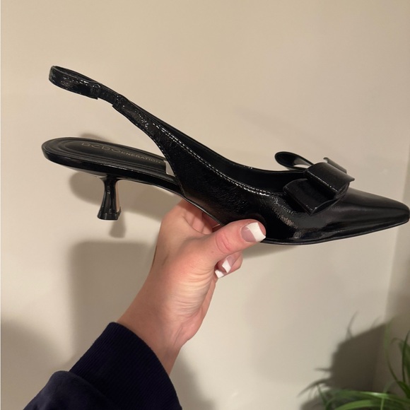 BCBG Generation Black Bow Slingbacks - Picture 2 of 8